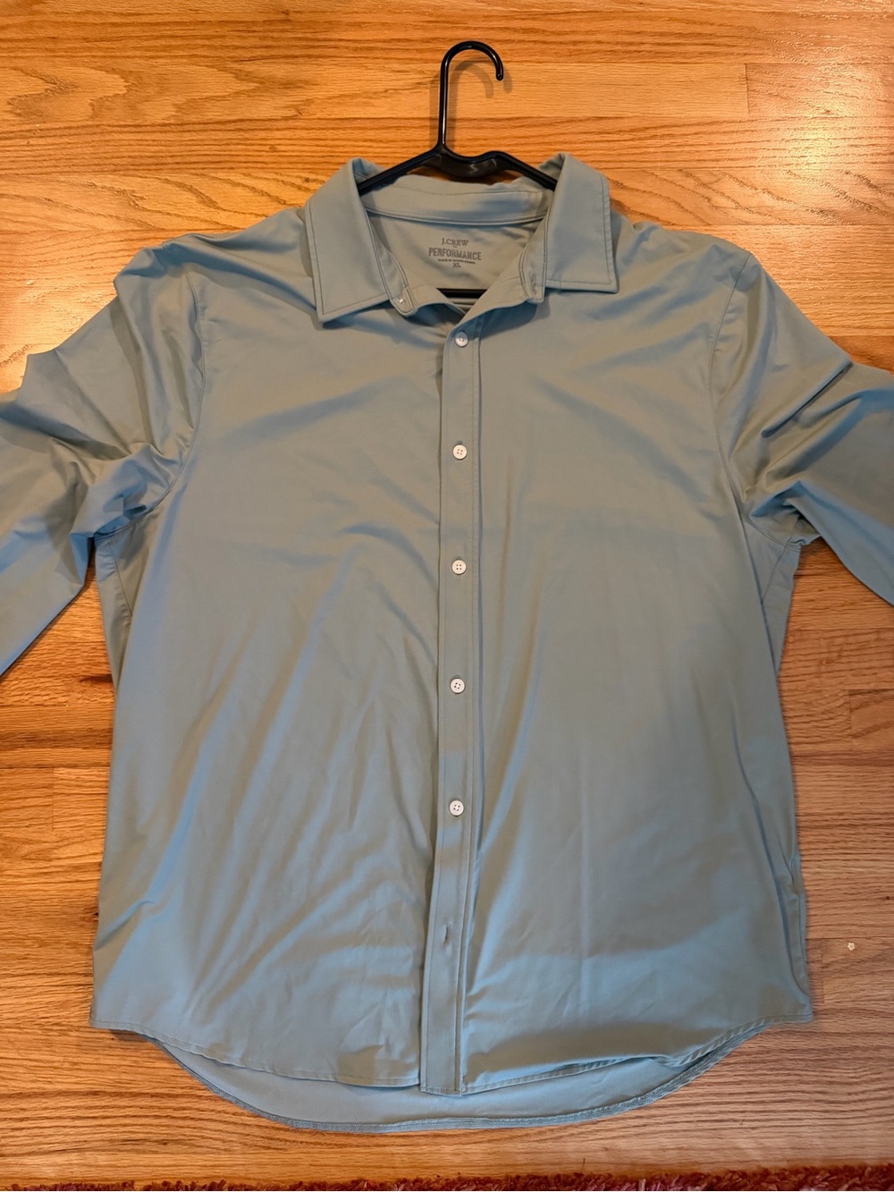 J Crew Men's Sage Green Performance Button-Down Dress Shirt